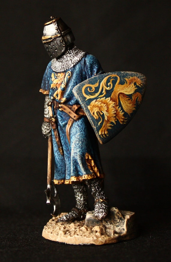 Figurine Soldat Médiéval Chevalier En Bois - Neuf - Lot De 4 (510-74 KNIGHT WOOD S/4)
