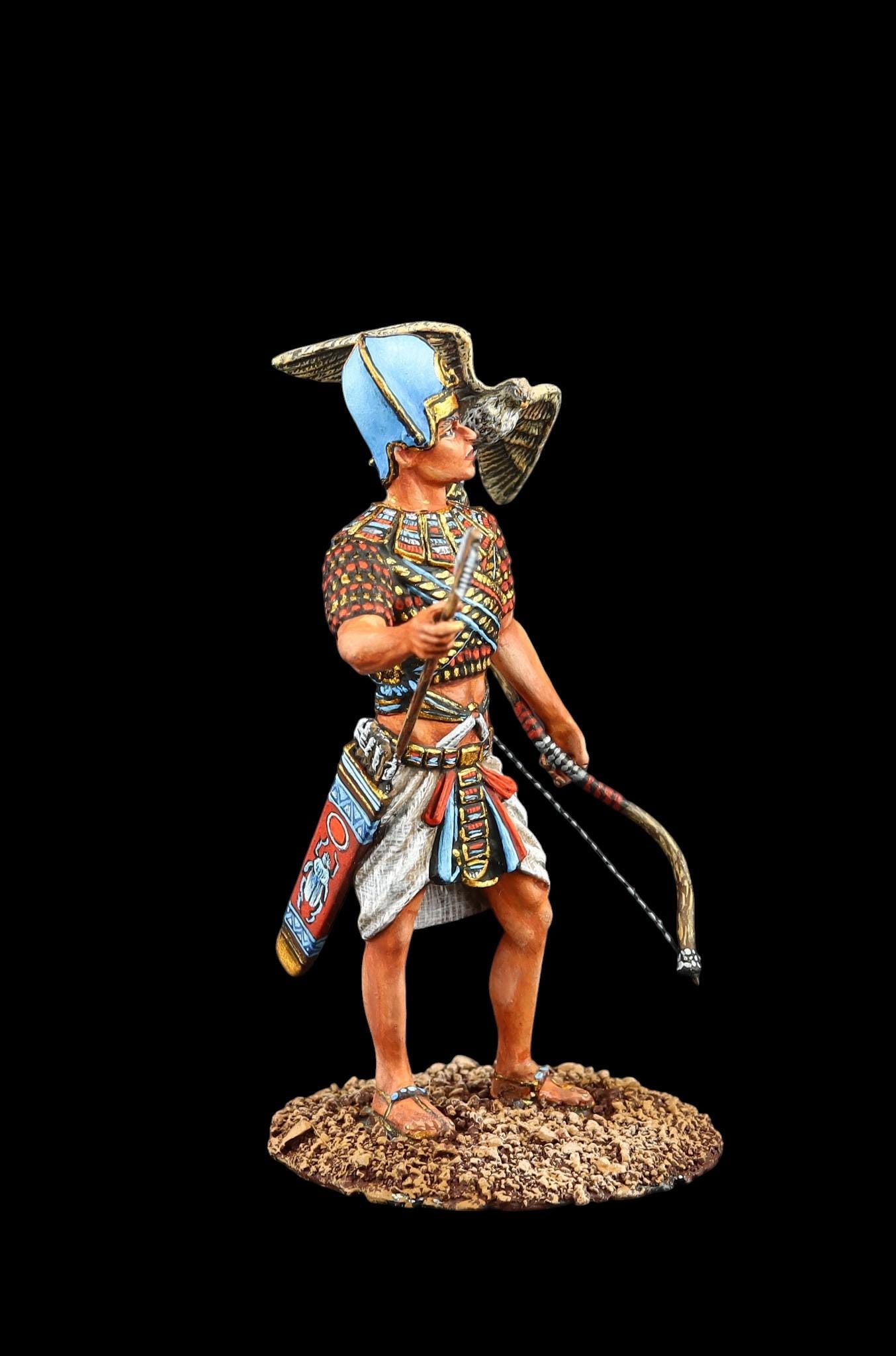 Tin Soldier Museum (TOP) Egyptian Pharaoh With Falcon 54 Mm