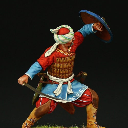 Tin soldier Collectible Saracen Warrior 54 mm Near East, retailer Muslim Warriors