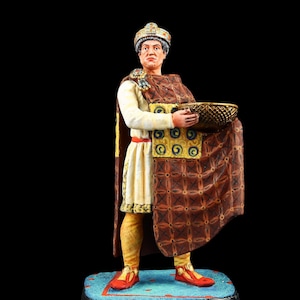 Tin soldier Collectible Justinian &quot;The Great&quot;, Byzantine Emperor, 527-565 54 mm Byzantine