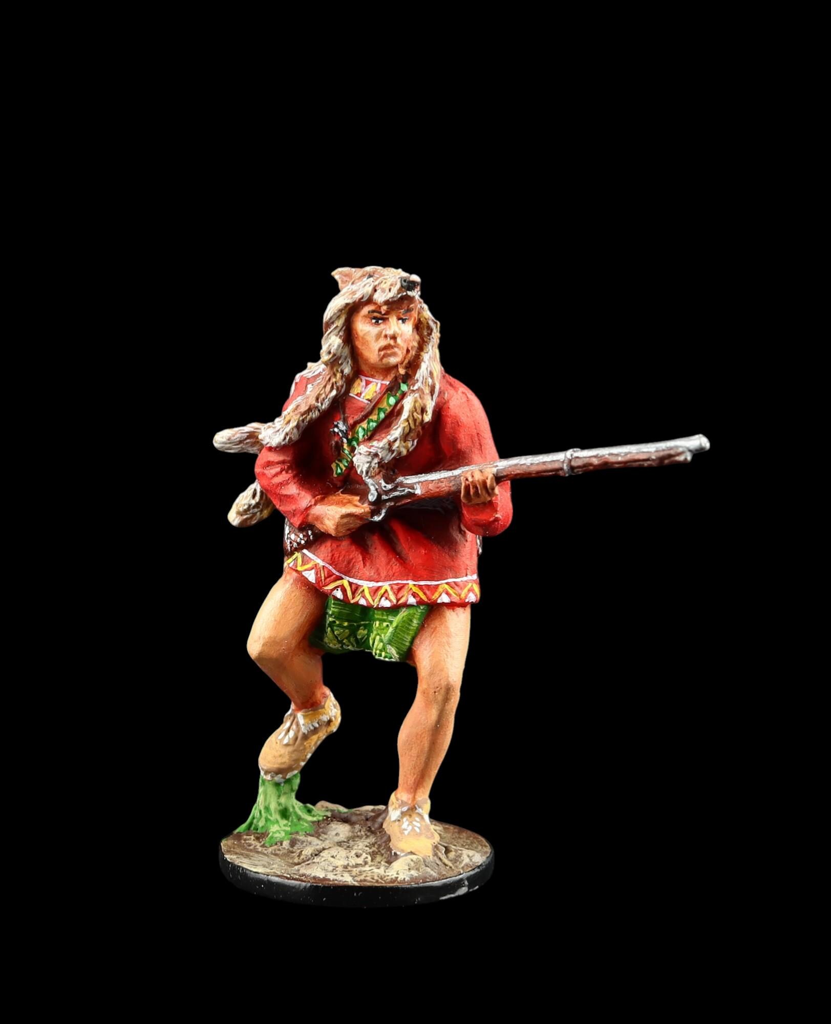 Soldat de plomb Comanche de collection 54 mm Amérindiens - France