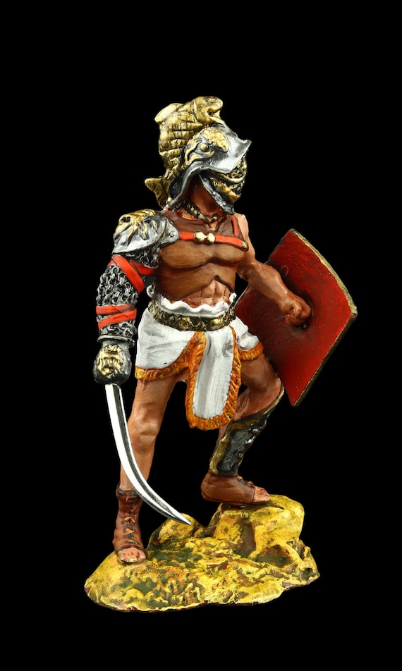 ブリキの兵隊 コレクター向け ローマ剣闘士 トラエクス 54 mm 古代