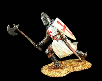 Croisé HD Chevalier Templier dans l'armure de la Croix-Rouge de l'armée