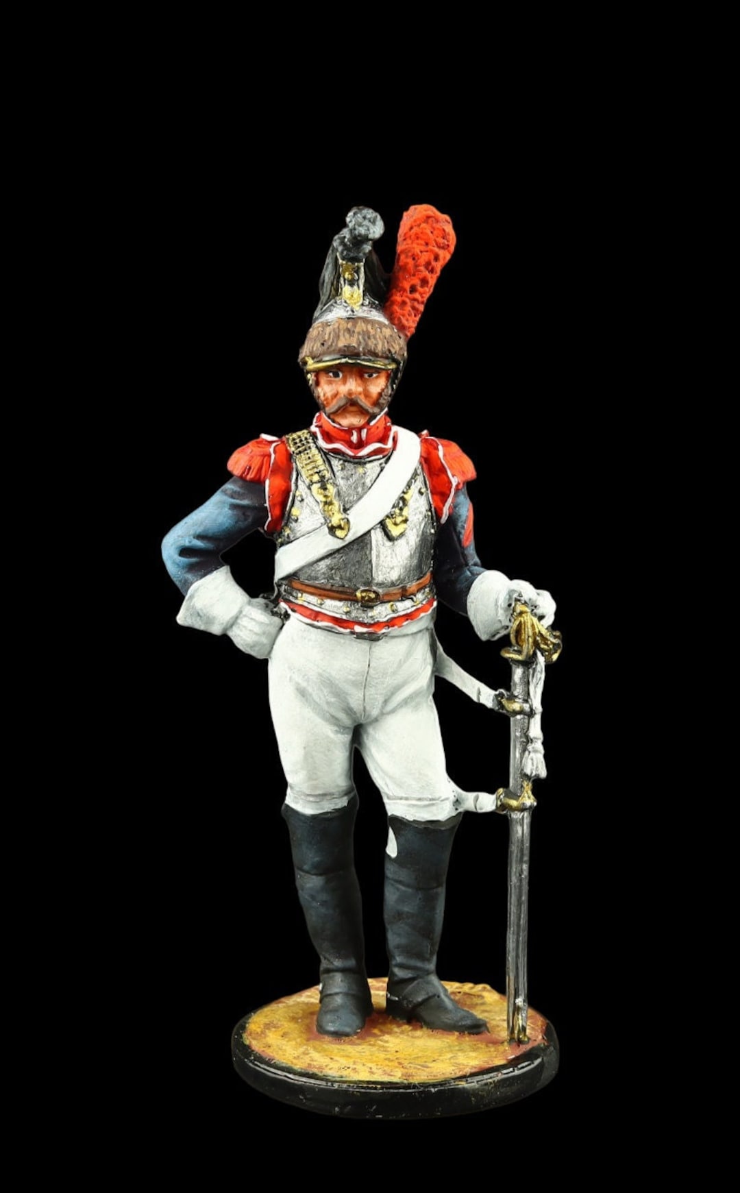 Soldat de plomb - Cavalier premier empire 54mm - Régiment des dragons