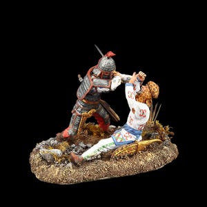 Tin soldier Collectible Scythian warrior killing a persian, Battle of Plataea, 479 B.C.  54 mm Antique World: Scythians
