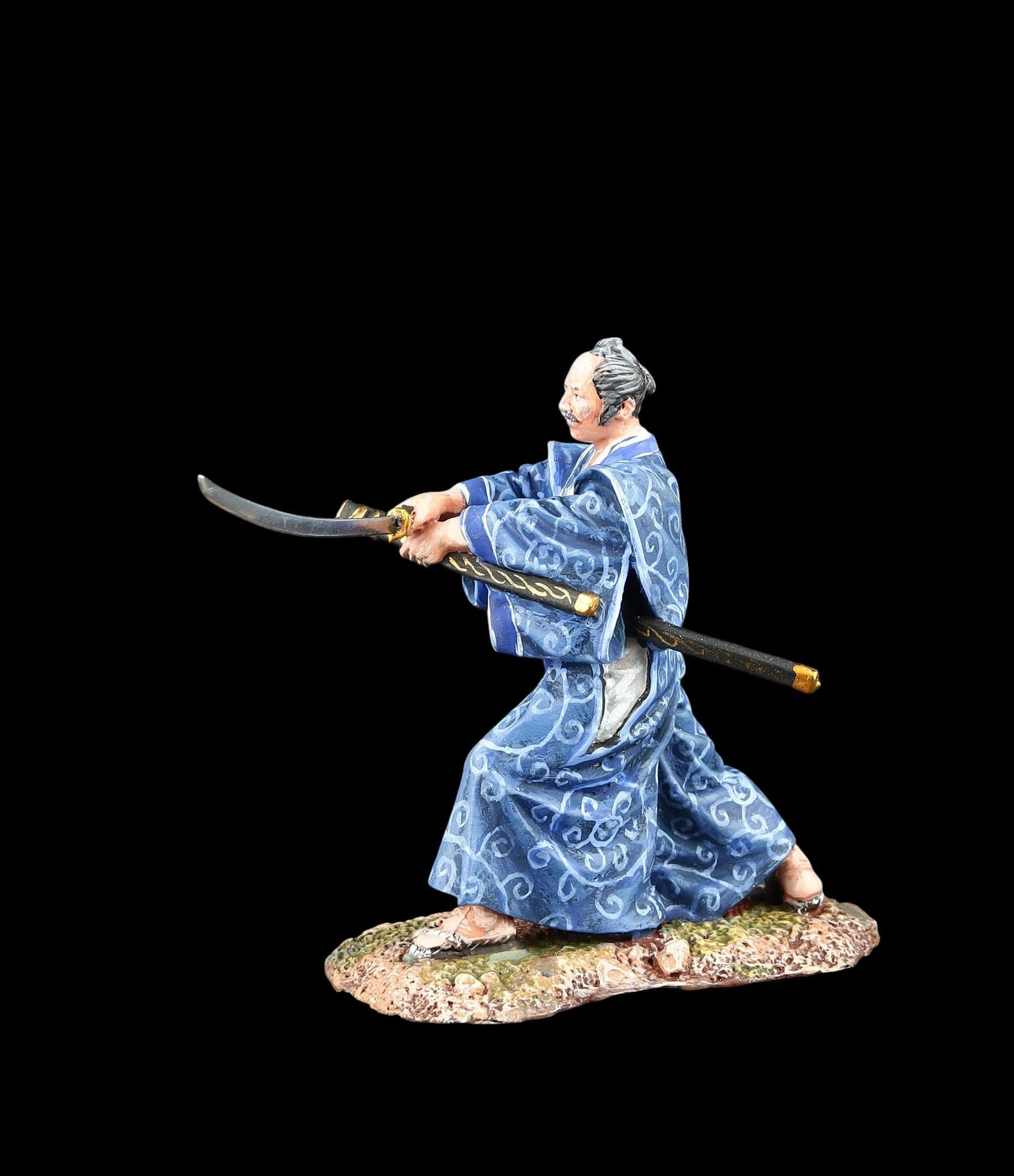 武士フィギュアコレクション 日本刀付き ブリキの兵隊 コレクション サムライ 大将刀付 安土桃山時代 54mm 中世