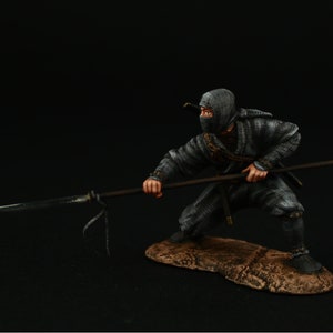 Tin soldier Museum (TOP) Shinobi Stories Ninja with Naginata 54 mm Medieval Japan, Samurai, Ashigaru etc.