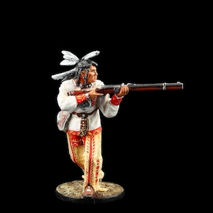 Tin soldier Collectible American Indian with Rifle 54 mm American Natives