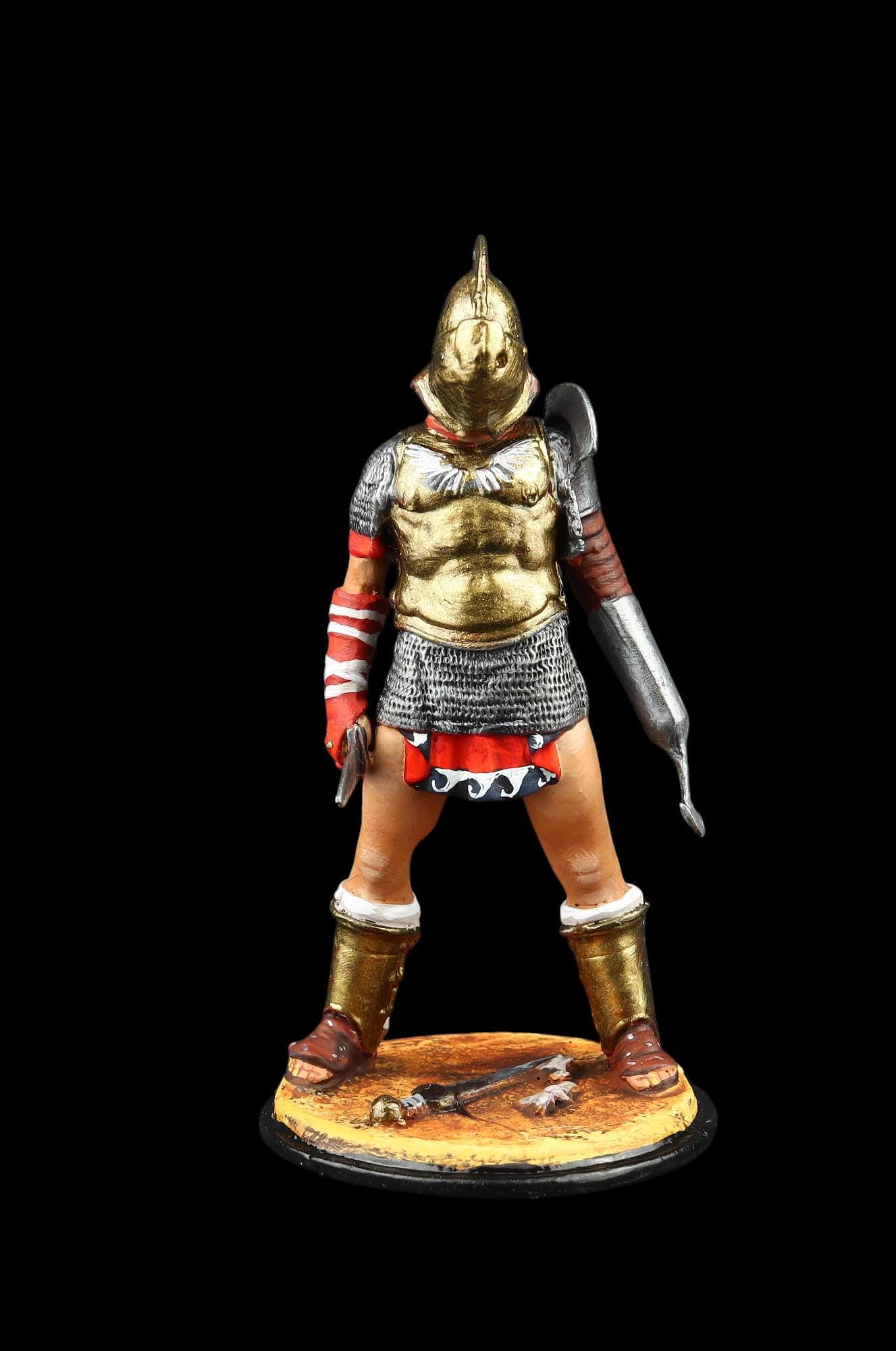 Tin Soldier Collectible Roman Gladiator Scissor 54 Mm Ancient Rome