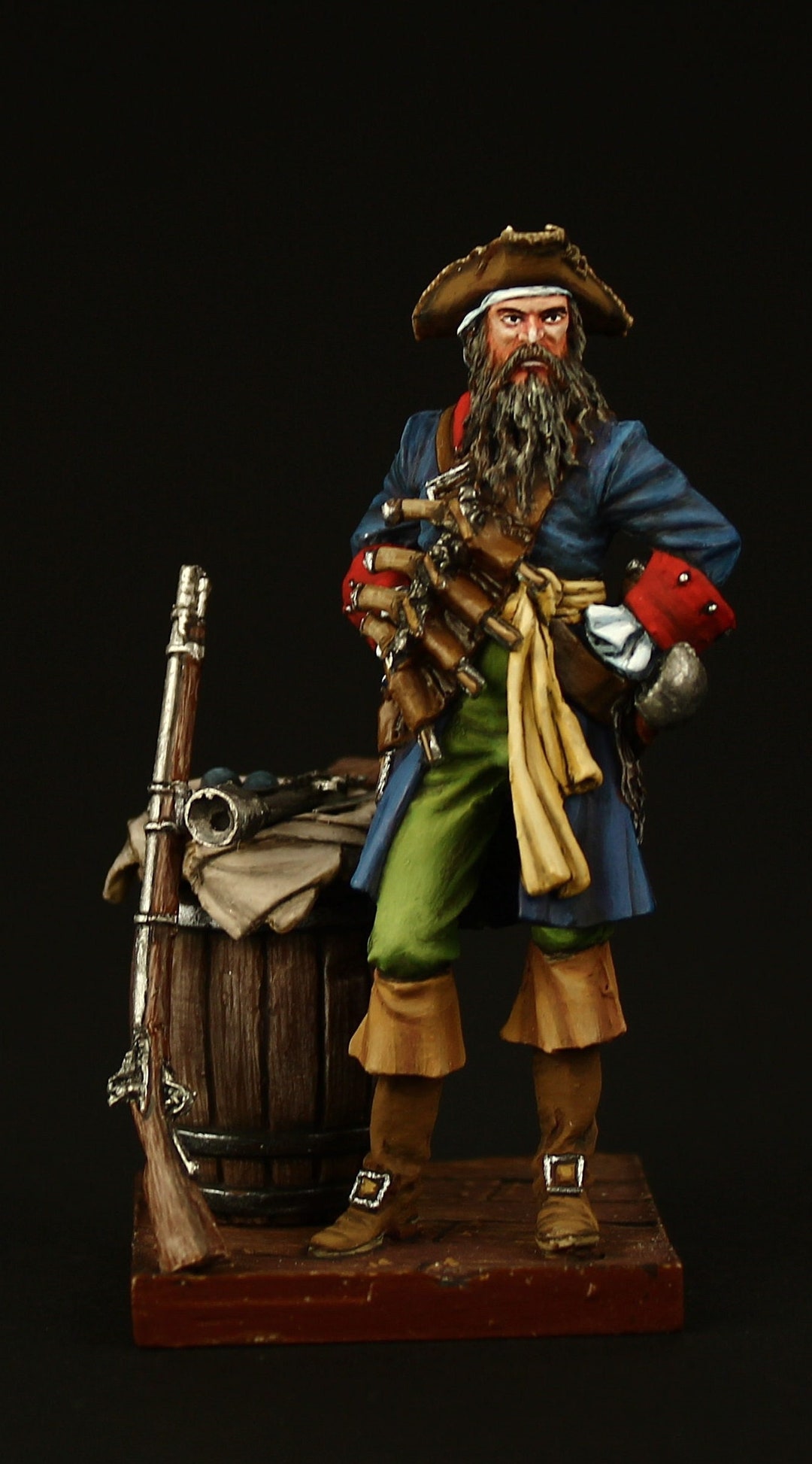 Tin Soldier Collectible Blackbeard the Pirate 54 Mm New World, Prates