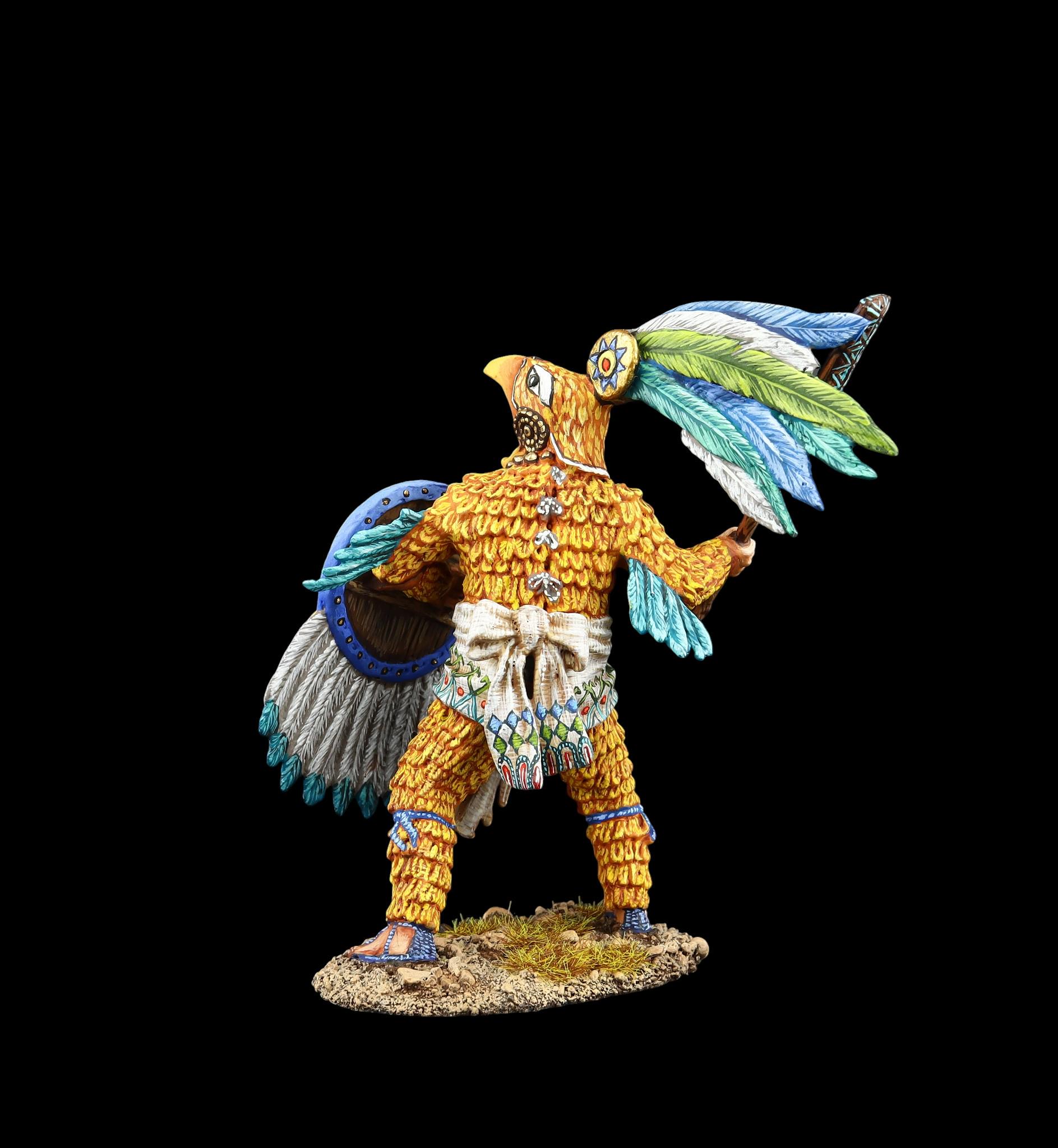 ブリキの兵隊博物館（上）アステカの鷲の戦士、14-16世紀。54 mm