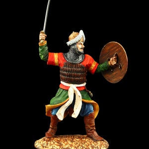Tin soldier Collectible  Salah Al Din, “The Victorious” (The Saladin), during the Third Crusade, 1189-92 54 mm Near East, Muslim Warriors
