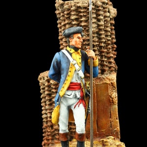 Tin soldier Collectible Infantry officer, Continental Army, 1780 54 mm The History of U.S.A.