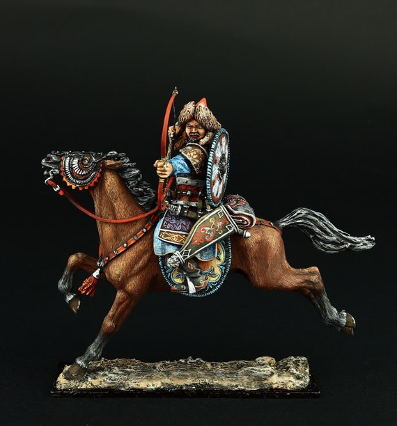 Figurine Peinte Archer Mongol 54mm - Niveau Art - Castle Miniatures