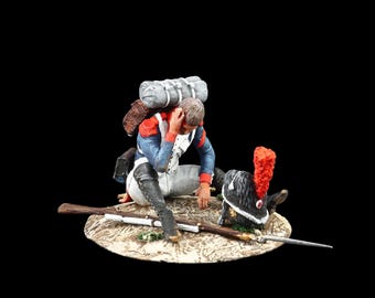 Tin soldier Collectible Wounded grenadier of the French Imperial Guard, 1808-15  54 mm Napoleonic Wars