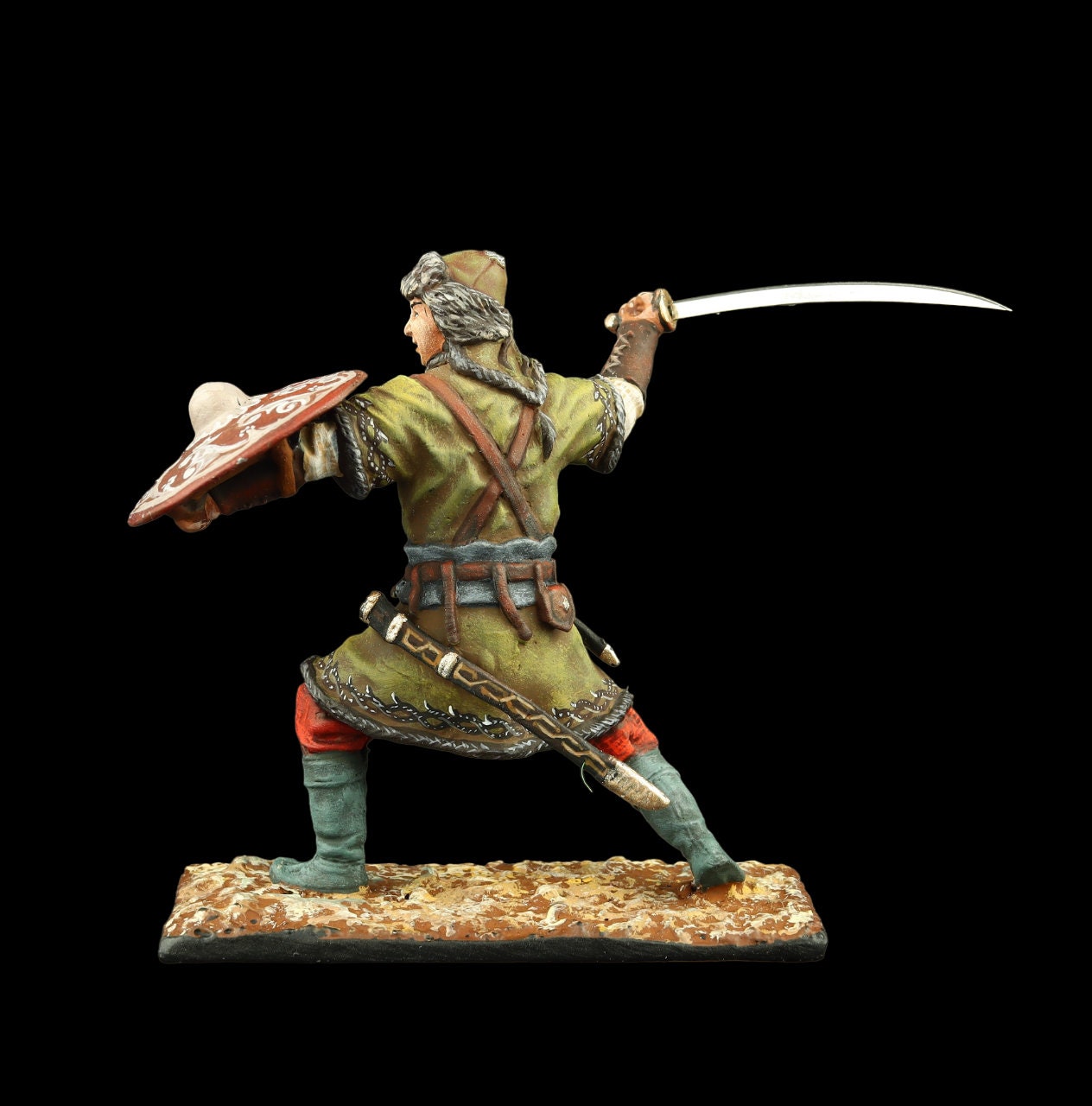 ブリキの兵隊 収集品 剣を振るモンゴル戦士、13世紀頃 54 mm モンゴル