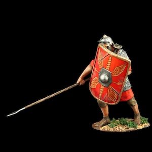 Collectible Tin Soldier: Roman Legionary with Spear, 54mm Scale