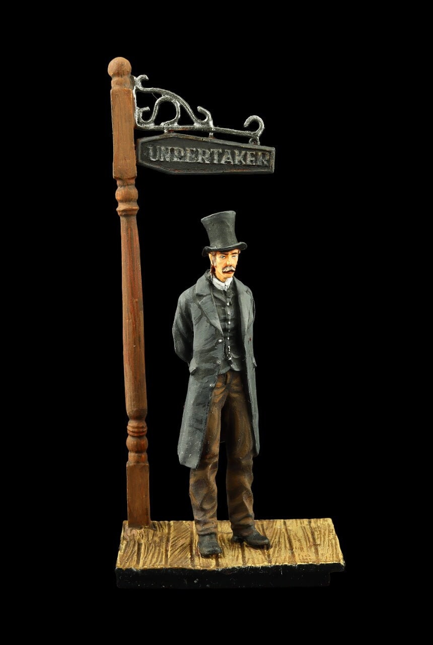 Tin soldier Collectible Undertaker 1880 54 mm Old West: Cowboys and Trappers