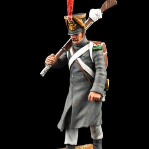 Tin soldier Collectible Voltigeur of Infantry in Campaign Dress, 1814 54 mm Napoleonic Wars