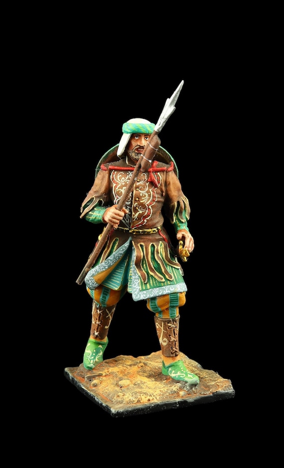 Soldat Ottoman Artillerie 16-17e S. - Miniature 54mm Peinte - Triloka Miniatures