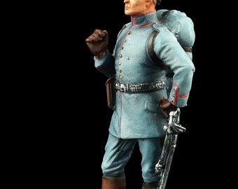 ANCIEN JOUET CASERNE MILITAIRE AVEC SOLDAT DE PLOMB 1914-1918