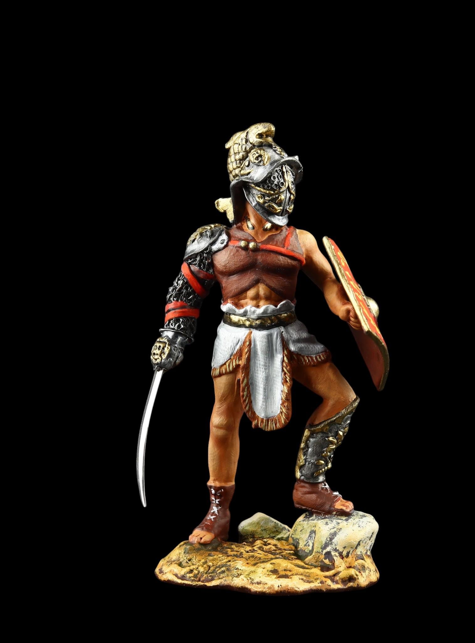 Tin Soldier Collectible Roman Gladiator Thraex 54 Mm Ancient Rome