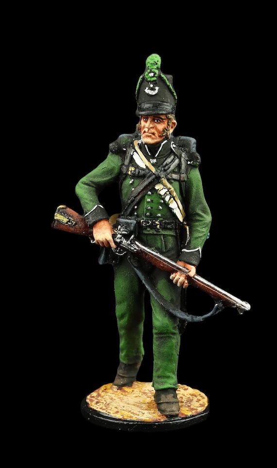 Soldat de plomb voltigeur du 10ème régiment d'infanterie légère - Label