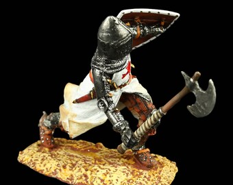 Figurine étain Chevalier Templier XIIIe Siècle 54 Mm - Peinte Par Attica Miniatures - Art