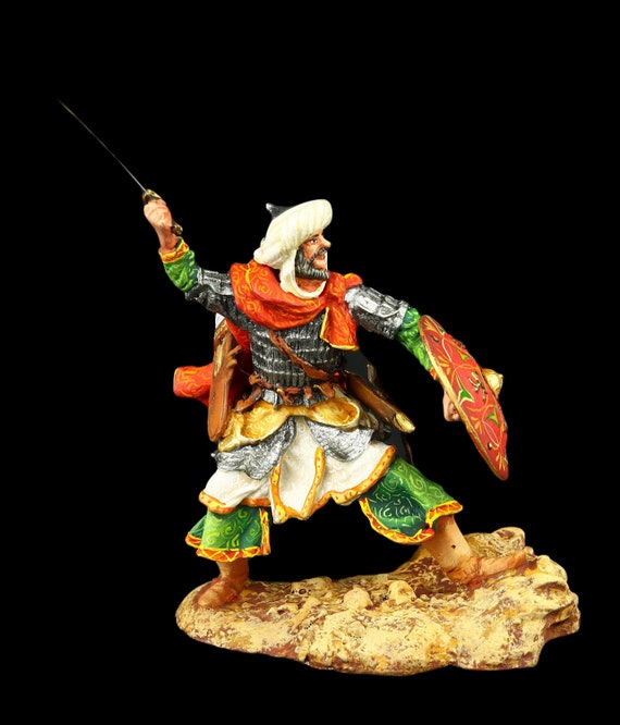 Figurine De Collection : Soldat Persan Tombant En étain Peint 54mm - Alive History Miniatures