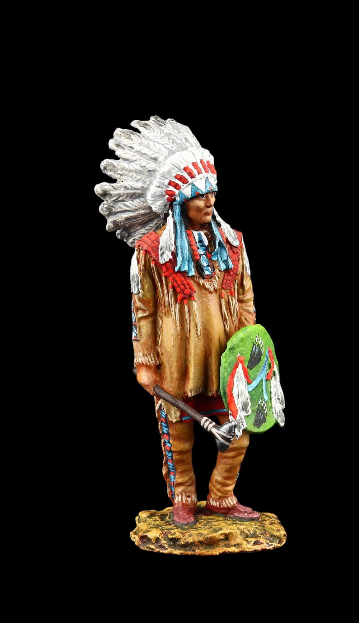 Figurine Sioux Chef Amérindien - Attica Miniatures - 54mm - Niveau Artistique