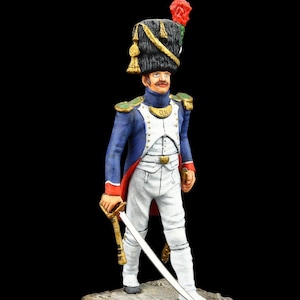 Tin soldier Collectible Chasseur Officer of the Imperial Guard, 1807-12  54 mm Napoleonic Wars