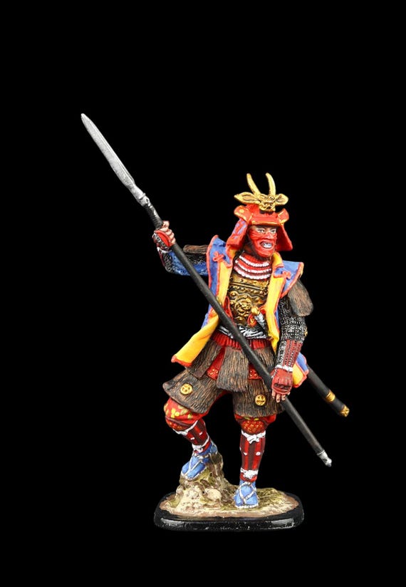 Figurine Samouraï 54 Mm – Andrea Miniatures – Niveau Artiste, étain Peint