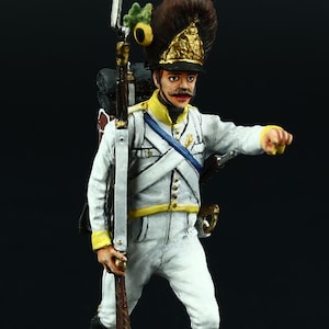 Tin soldier Collectible Austro-Hungarian Grenadier Officer of German Line Infantry Regiment, 1805-14 54 mm Napoleonic Wars