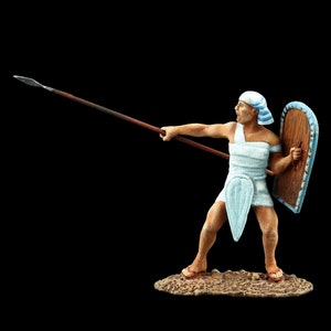 Tin soldier Collectible Defending Egyptian Spearman, 19th Dynasty 54 mm Antique World: Ancient Egypt