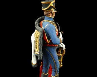 Figurine En Plomb Peint - Brigadier 5ème Régiment De Hussards 1804 - 54mm
