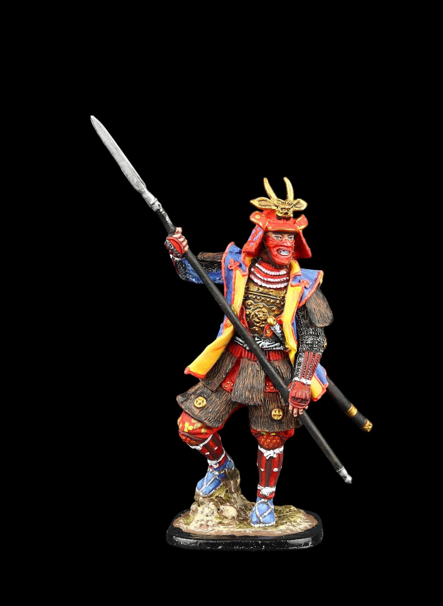 Figurine Duel De Samouraïs En Armure – Pegaso Models, 90mm, Peinte Par Attica Miniatures
