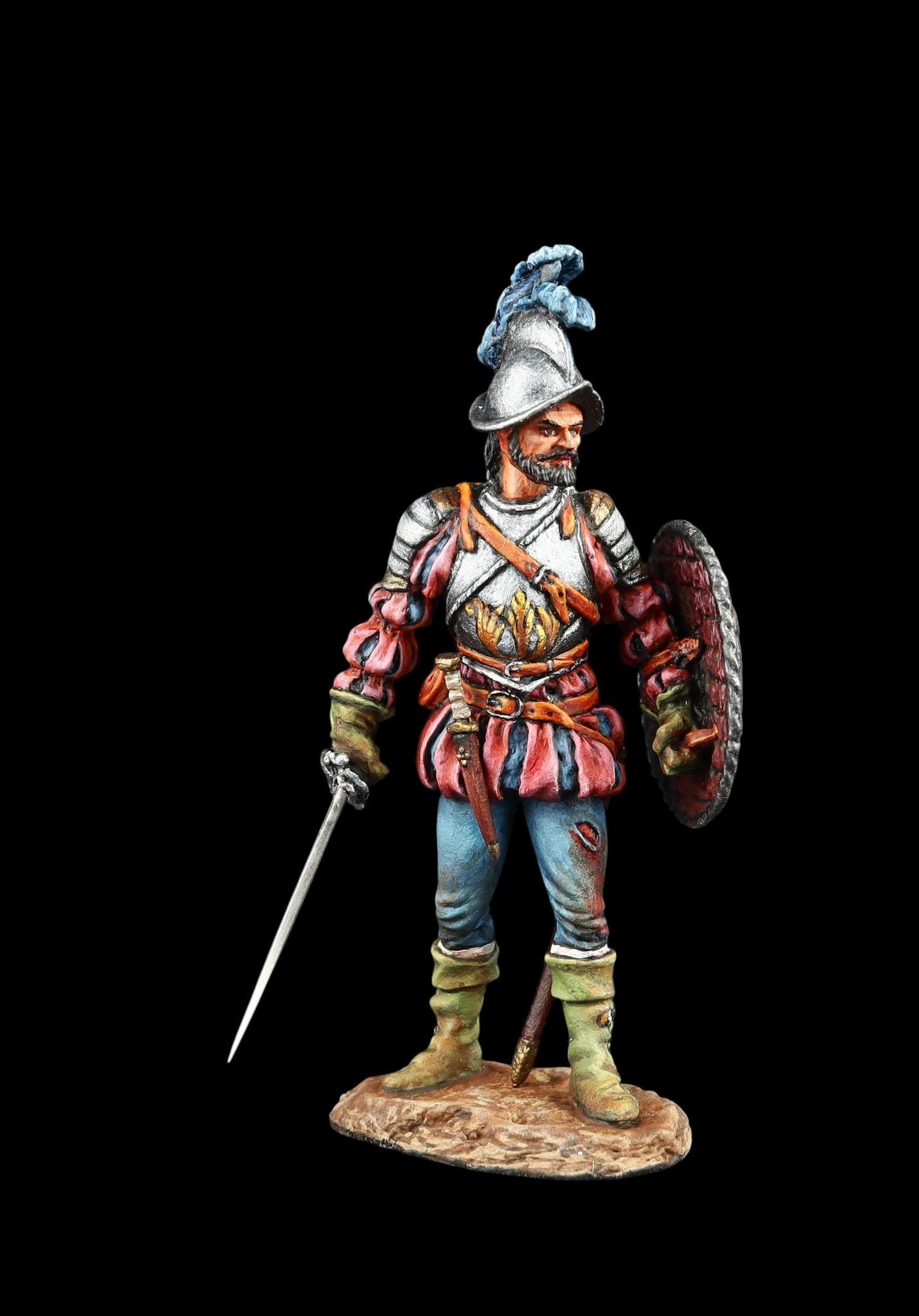 歴史的騎士フィギュアセット　スペイン　戦士　コレクション ブリキの兵隊 コレクター向け スペイン征服者、1560-1600年 54 mm