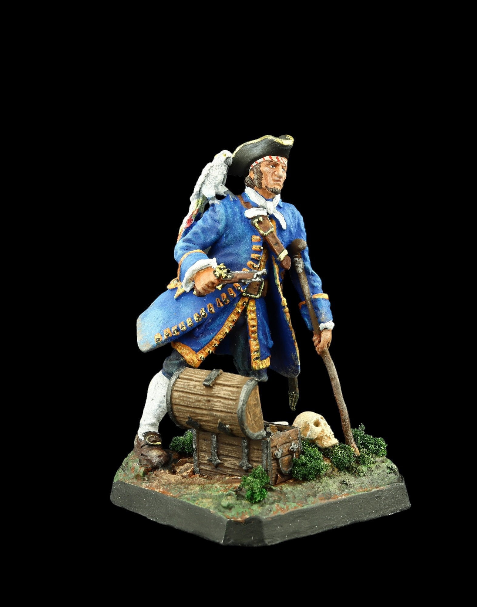 アメリカネイティブインディアンビスクドールTreasury Collection Tin Soldier Collectible Pirate Long John Silver 