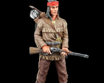 Tin soldier Collectible Navajo Warrior, 1883 54 mm American Natives