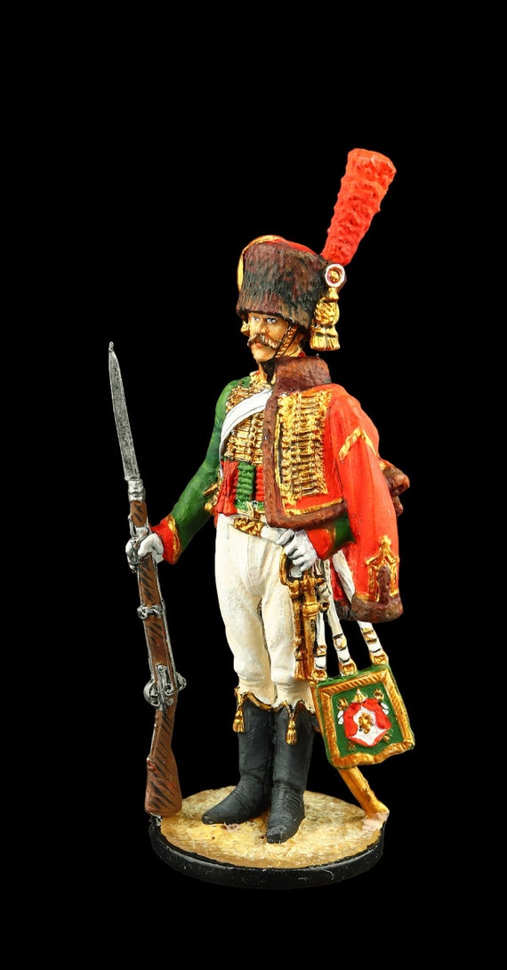 Officier de chasseur à cheval de la Garde, Vêtements intelligents, France 1810 / Figure en étain 54mm - France