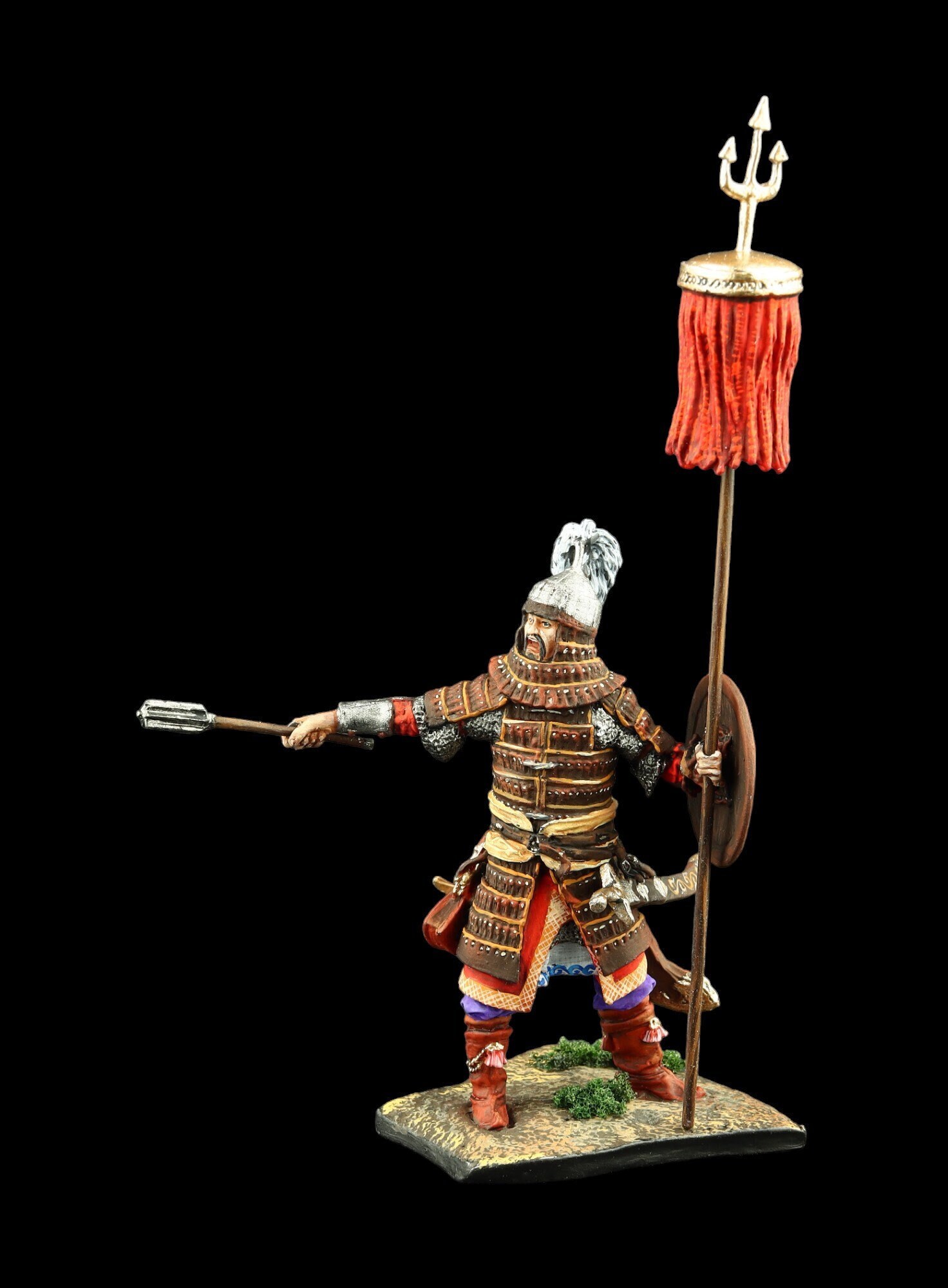 Tatar-Mongol warrior with a spear 54mm Painted Toy Soldier Pre-Sale | Art