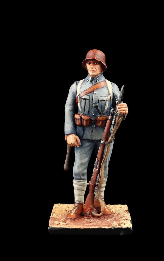Soldado de plomo de colección, soldado de asalto austríaco, 1917, 54 mm,  Primera Guerra Mundial (Gran Guerra)