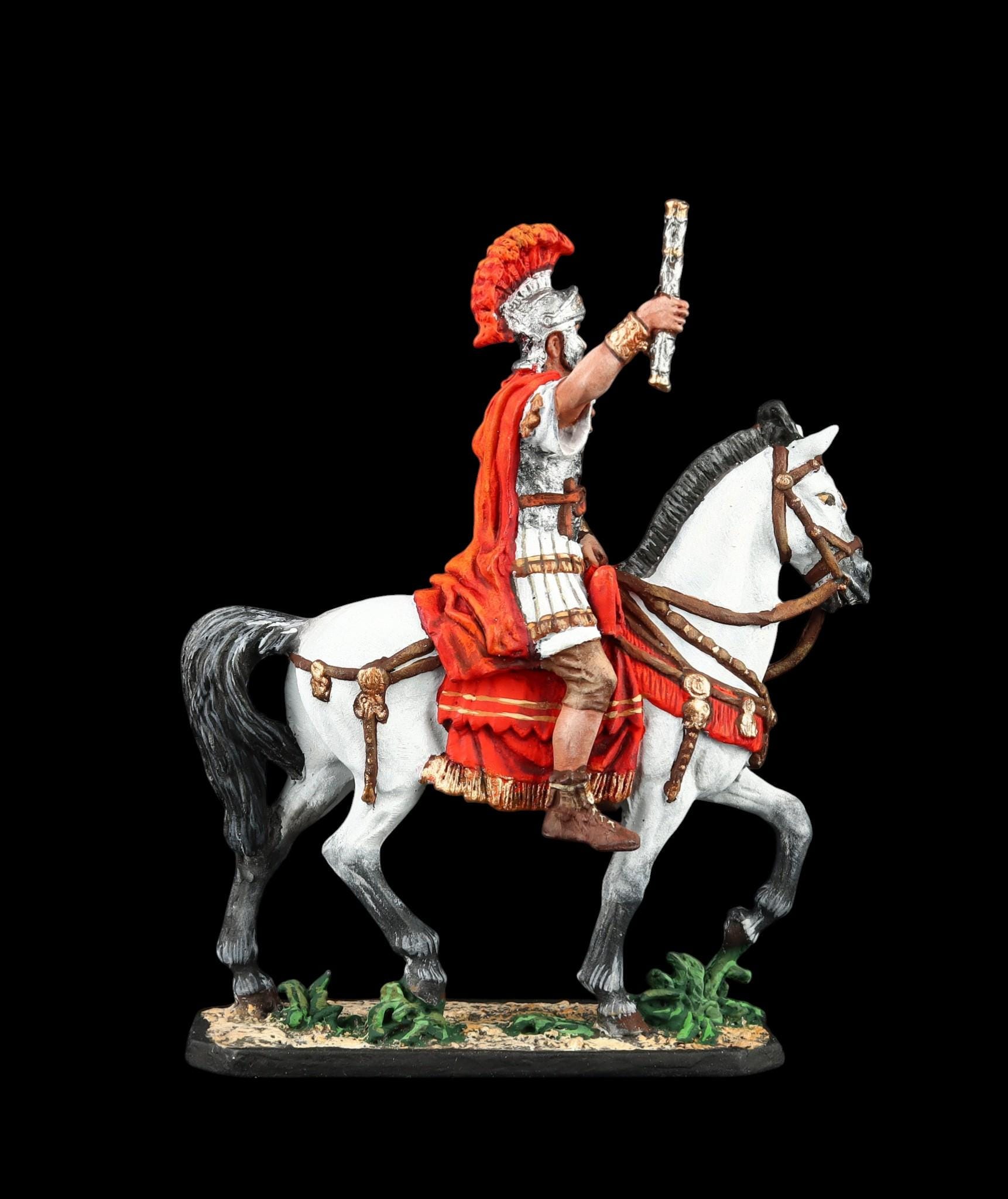 Roman Commader Tin Soldier Collectible Roman Mounted Commander, I C. A.D. 54 Mm ...