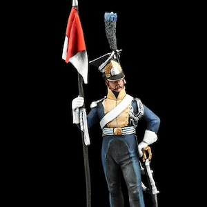 Soldado de plomo coleccionable de 54 mm, lancero polaco de la Guardia, Guerras Napoleónicas de 1813.
