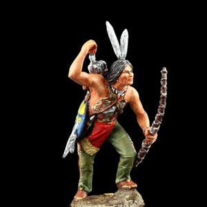 Tin soldier Collectible American Indian with Bow 54 mm American Natives