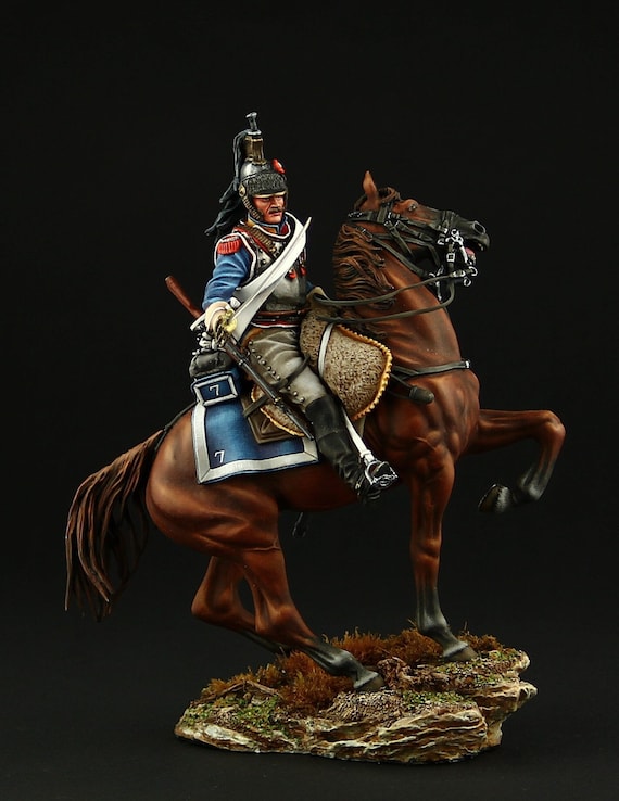 ブリキの兵隊博物館（上） 騎馬のフランス胸甲騎兵（1812年） 90 mm