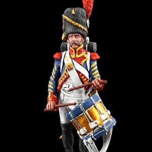 Tin soldier Collectible Grenadier Drummer of French Infantry, 1812  54 mm Napoleonic Wars