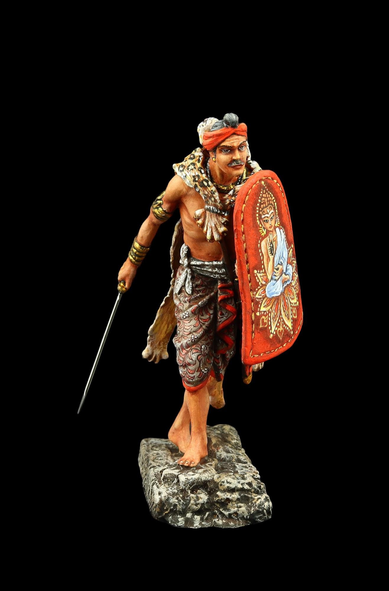 ブリキの兵隊博物館 (上) クシャトリヤの戦士。古代インド、紀元前 4-2