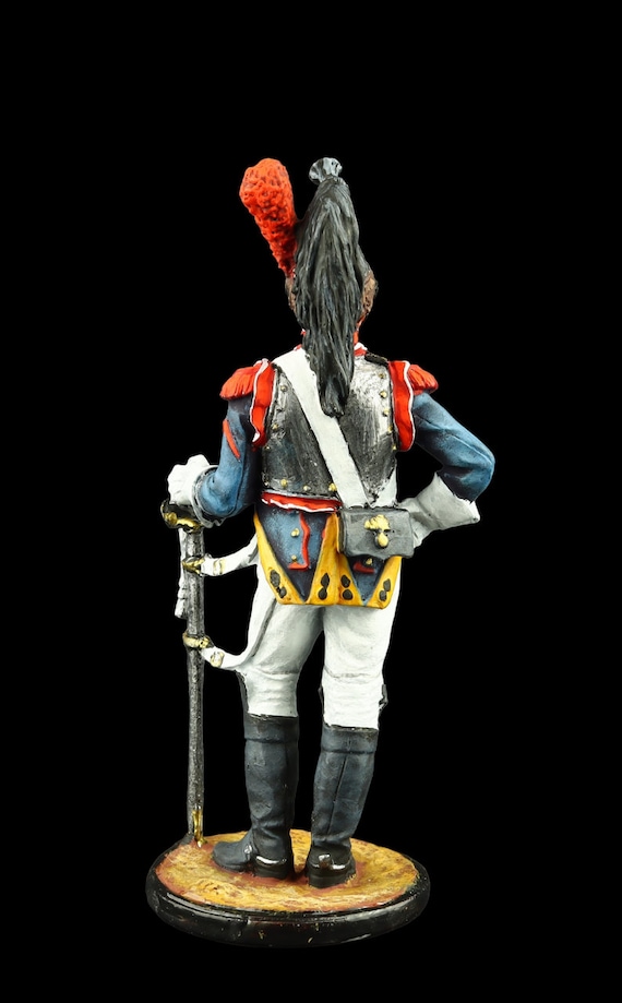 Figurine étain - Cuirassier Officier 1813 - 54mm - Peinte à La Main - Metal Modeles