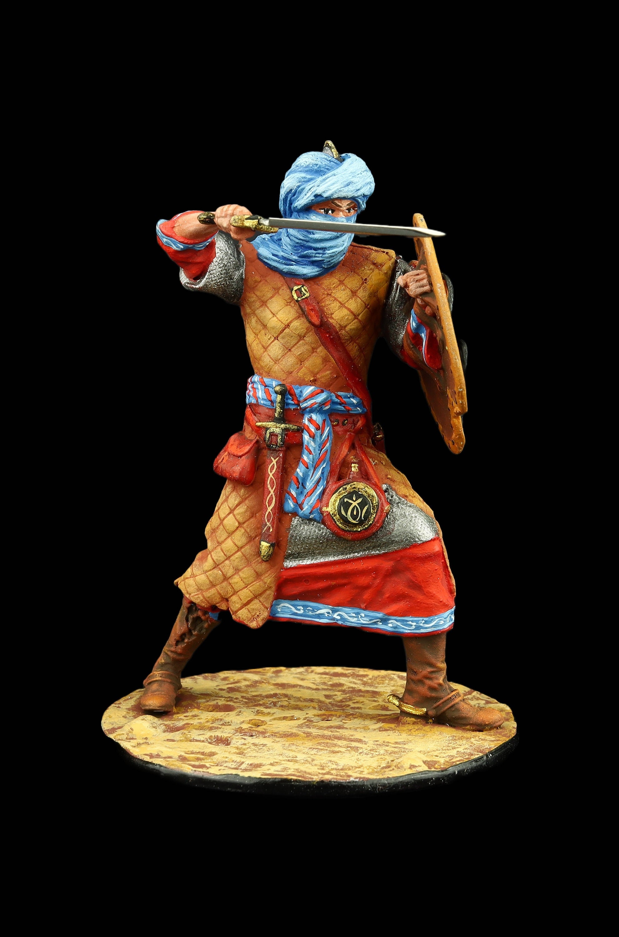 Figurine Soldat En Plomb Creux - Bédouin Avec Chameau, Occasion (cassé Avec Manques)